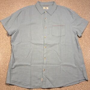 NWOT Marine Layer Selvage Short Sleeve Button Down Shirt Blue Men’s XL $118